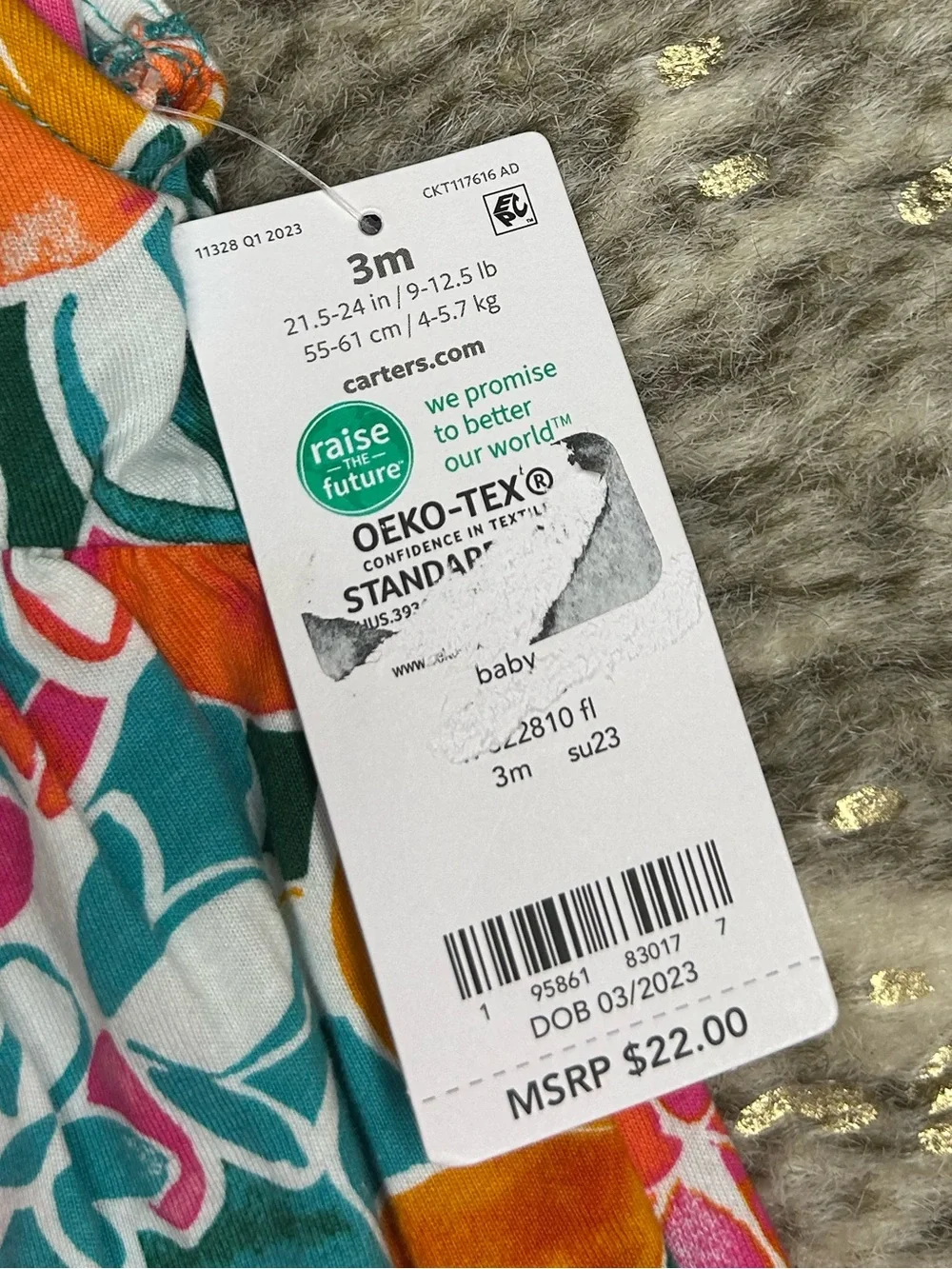 5 for $25🔥Carter's Floral Watercolor Dress 3M-‎ New